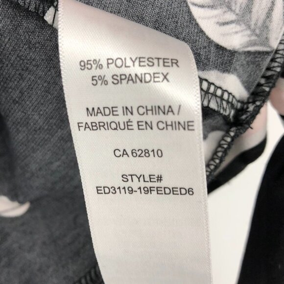 Rickis Black floral Kimono style half sleeve side knot boatneck  blouse XS - Picture 10 of 16